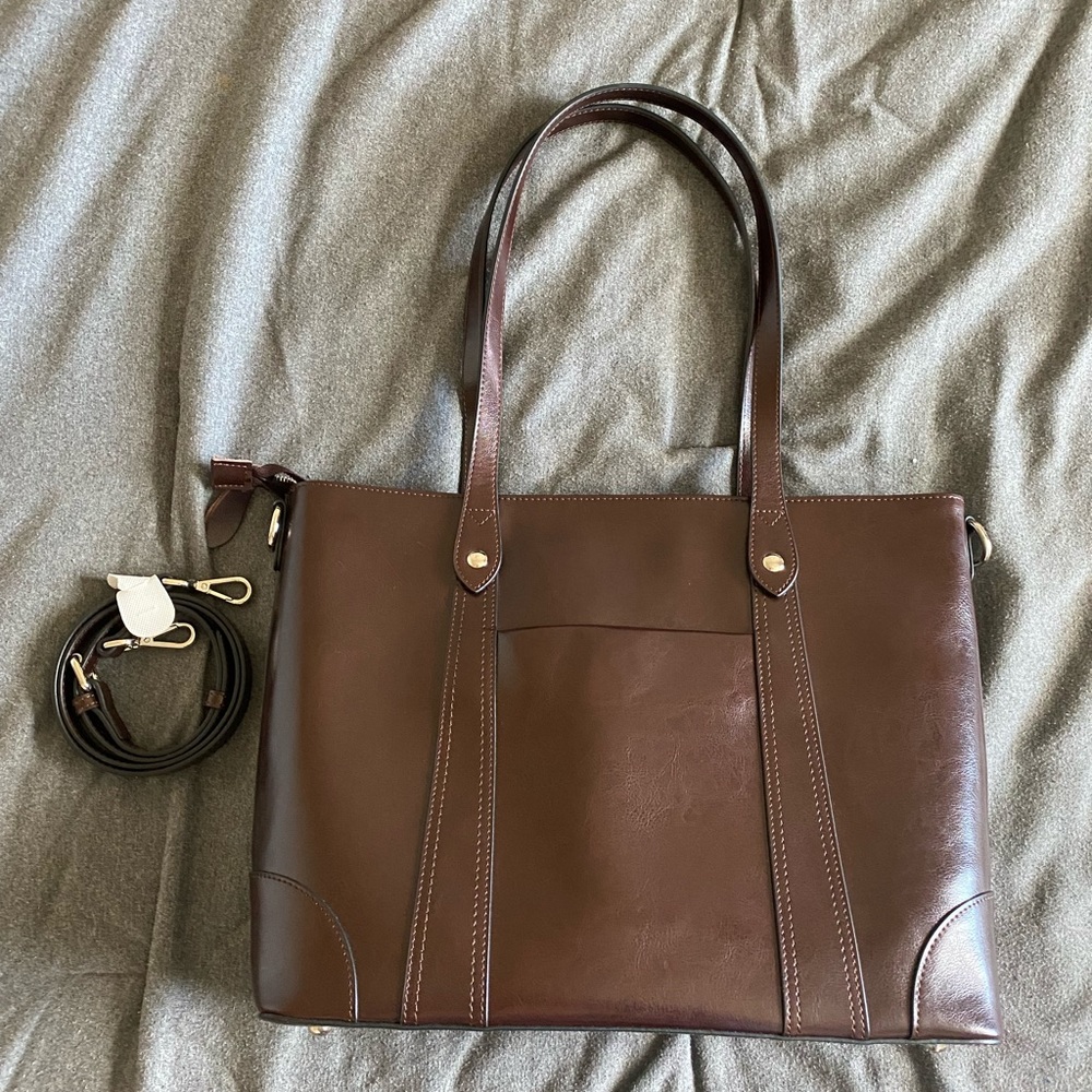 NWOT Real Leather Laptop/Work Bag